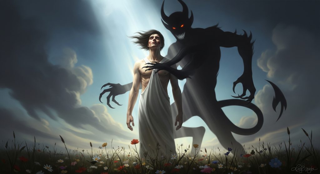 Setan, Iblis, dan Lucifer: Pemikiran Filosofis dan Psikologis di Balik Kejahatan dan Godaan 10 Pada akhirnya, seperti yang diajarkan oleh Carl Jung, keutuhan tidak dapat dicapai dengan menyangkal separuh dari diri kita. Jalan ke surga sering kali harus melewati neraka di dalam diri. Dengan mengakui kerapuhan kita, menerima dualitas terang dan gelap dalam jiwa, dan memikul tanggung jawab moral atas setiap pilihan, kita dapat bergerak bukan menuju kesucian yang naif, tetapi menuju kemanusiaan yang lebih utuh. Mungkin, hanya dengan memahami kegelapan itulah, cahaya dapat benar-benar memiliki makna. (Psikologi Setan